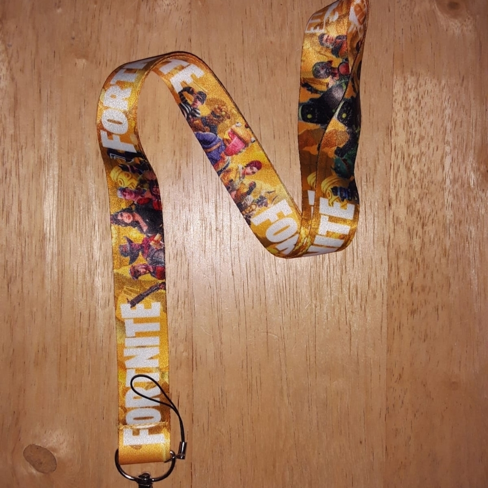 Most Popular Video Game Fortnite one Size Yellow Lanyard with Metal Clip